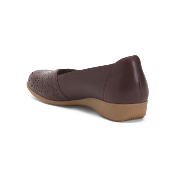 COBB HILL ROCKPORT Dark Red Leather Rozie Comfort Wedges - Picture 2 of 2